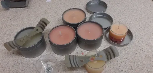Photo posted by a verified buyer of the Waxwright candle making kit
